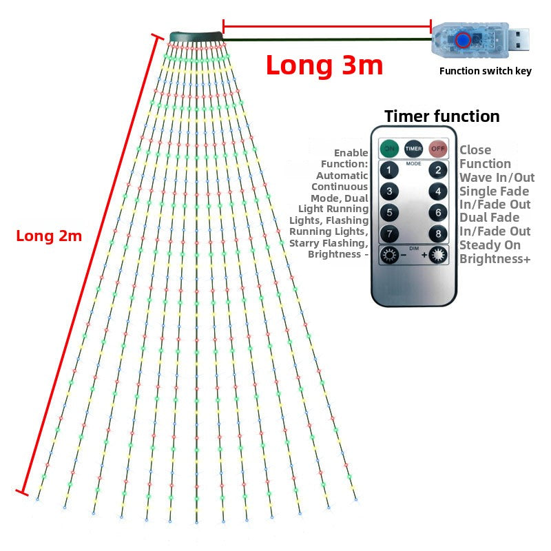 LED Waterfall Decorative Light String